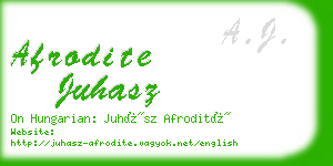 afrodite juhasz business card